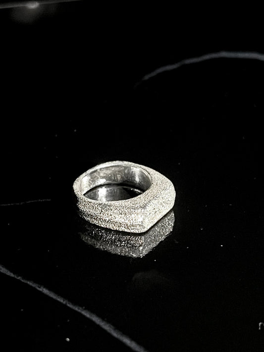 Silver 999 Galaxy Flattop Ring